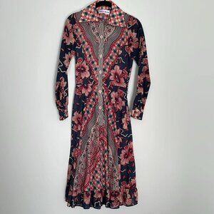 Vintage 1960s Albert Nipon Ladies SZ 4 Button Up Dress Collectors Costumers